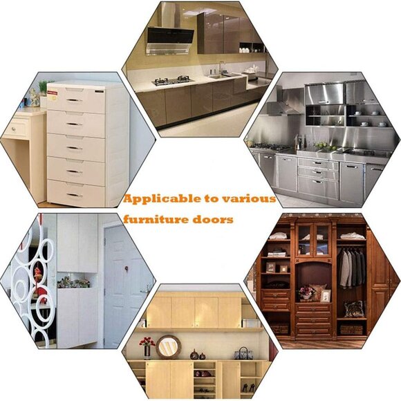 Stainless Steel Mini Magnetic Cabinet & Door Latch/Catch Closures Pack of 4 - Picture 6 of 7